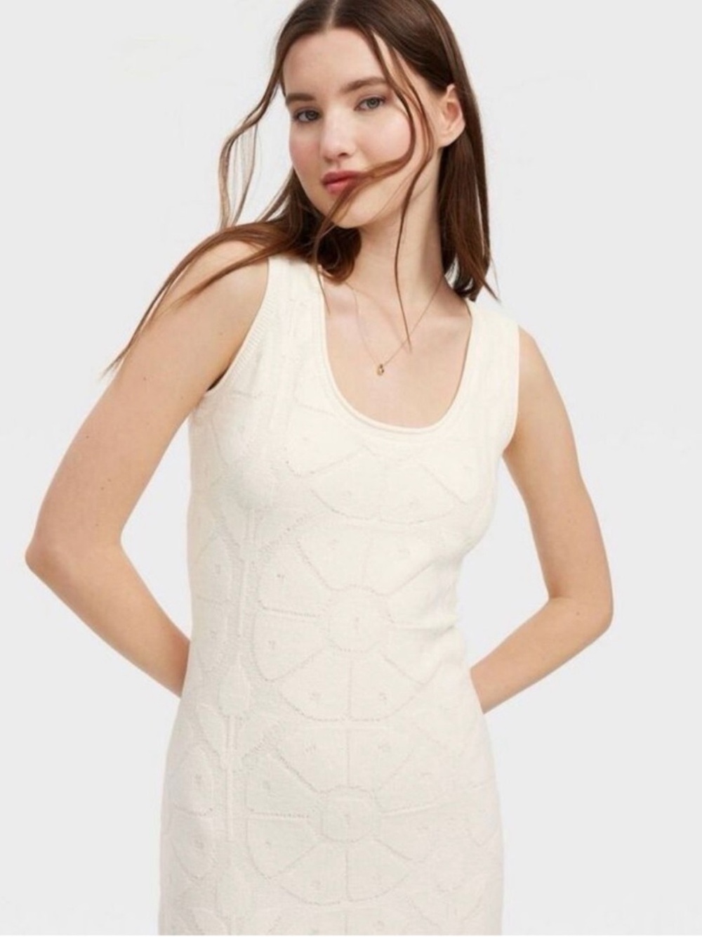 Roller Rabbit Cream Knit Tank Dress